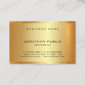 Luxury Gold Monogram Glamor Modern Elegant Cool Visitekaartje (Achterkant)