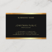 Luxury Gold Monogram Glamor Sjabloon Modern Elite Visitekaartje (Achterkant)