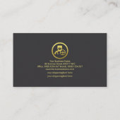 Luxury Gold Monogram Modern Professional Chauffeur Visitekaartje (Achterkant)
