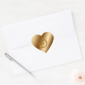 Luxury Gold Monogram O Hart Sticker (Envelop)