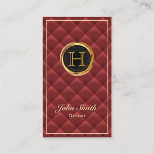 Luxury Gold Monogram Rood, gelimiteerd modern stuu Visitekaartje