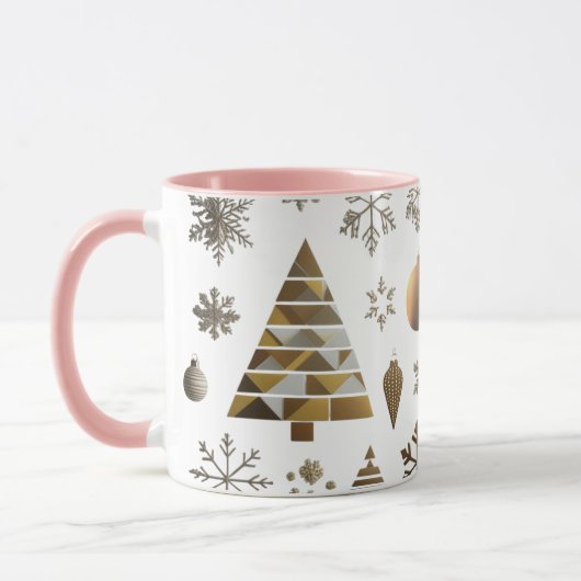 Luxury Gold Mosaic Geometric Tree Combo Mug Mok (Links)