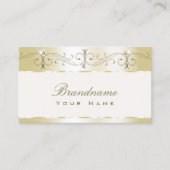 Luxury Gold  Mousserende juwelen pastel crème Visitekaartje (Voorkant)