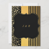 Luxury Gold omhulde Black Golden Wedding Invitatio (Achterkant)