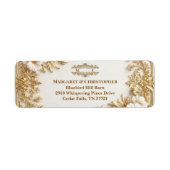 Luxury Gold Ornate Baroque Gilded Monogram Wedding Etiket (Voorkant)