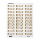 Luxury Gold Ornate Baroque Gilded Monogram Wedding Etiket (Full Sheet)