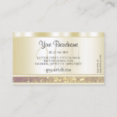 Luxury Gold Paarse Sparkle Glitter Monogram Modern Visitekaartje (Achterkant)