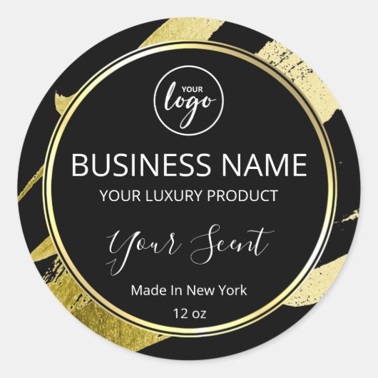 Luxury Gold Paint Black Body Butter Labels (Voorkant)