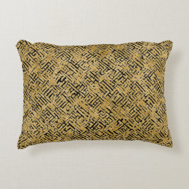 Luxury Gold Pattern ,Gold Black Accent Kussen