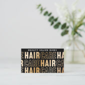 Luxury Gold Pattern Natercare Hair Instructions Visitekaartje (Staand voorkant)