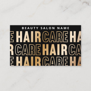 Luxury Gold Pattern Natercare Hair Instructions Visitekaartje