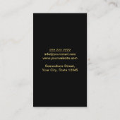 Luxury Gold Peacock Feather Elegant Visitekaartje (Achterkant)