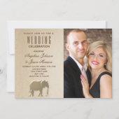 Luxury Gold Photo Wedding Kaart (Voorkant)