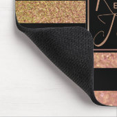 Luxury Gold Pink Glitter Stripes - Mousepad Muismat (Hoek)