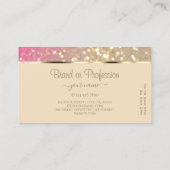 Luxury Gold Pink Paars Glitter Sparkle Stars Logo Visitekaartje (Achterkant)