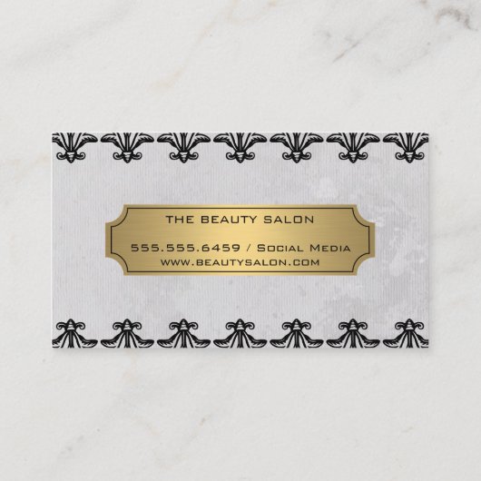 Luxury Gold Pink Texture  Elements Visitekaartje (Achterkant)