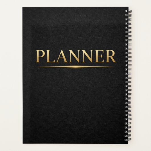 Luxury Gold Planner with Glow Line (Achterkant)