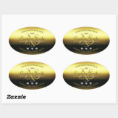 Luxury Gold Product Labels joodse monogram Logo (Vel)