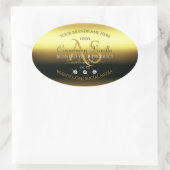 Luxury Gold Product Labels joodse monogram Logo (Tas)