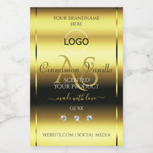 Luxury Gold Product Labels joodse monogram Logo Voedselcontainer Etiket