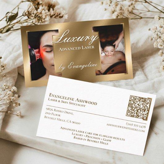 Luxury Gold Professional Laser Specialist Photos Visitekaartje