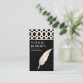 Luxury Gold Quill Pen Visitekaartje (Staand voorkant)