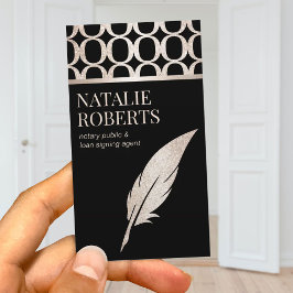 Luxury Gold Quill Pen Visitekaartje