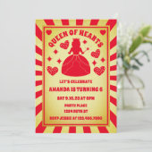 Luxury Gold Red Queen van Hearts op zaterdag Kaart (Staand voorkant)