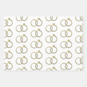 Luxury Gold Rings Wedding Inpakpapier Vel (Voorkant)