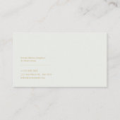 Luxury Gold Rococo Frame White Floral Victorian Visitekaartje (Achterkant)