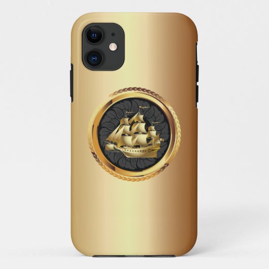 Luxury Gold Sailing Boat iPhone 5 Hoesje (Achterkant)