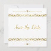 Luxury Gold Save the Date Invitation Kaart (Voorkant)