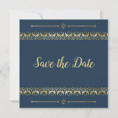Luxury Gold Save the Date Invitation Kaart (Voorkant)