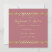 Luxury Gold Save the Date Invitation Kaart (Achterkant)
