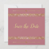 Luxury Gold Save the Date Invitation Kaart (Voorkant)
