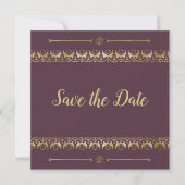 Luxury Gold Save the Date Invitation Kaart (Voorkant)