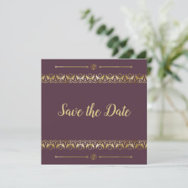 Luxury Gold Save the Date Invitation Kaart
