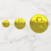 Luxury Gold Shamrock Coin for St. Patrick’s Day Confetti (Achterkanten)