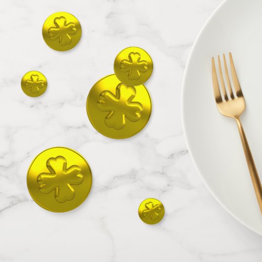 Luxury Gold Shamrock Coin for St. Patrick’s Day Confetti (Groep)