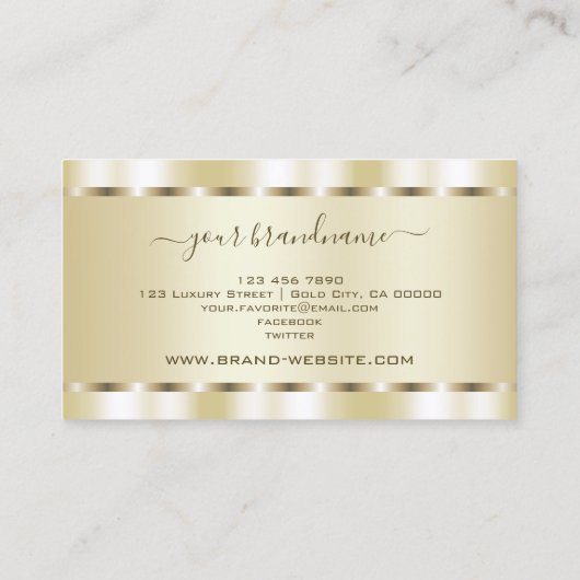Luxury Gold Shimmer Effect Professional en modern Visitekaartje (Achterkant)