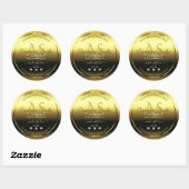 Luxury Gold Shimmery Product Label juwelen Monogra (Vel)