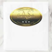 Luxury Gold Shimmery Product Label juwelen Monogra (Tas)