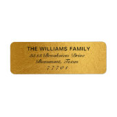 Luxury Gold Shiny Foil Address Label (Voorkant)