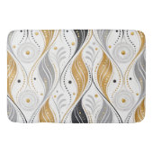 Luxury Gold Silver Black Art Deco Abstract Pattern Badmat (Voorkant)