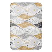Luxury Gold Silver Black Art Deco Abstract Pattern Badmat (Voorkant Verticaal)
