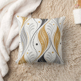 Luxury Gold Silver Black Art Deco Abstract Pattern Kussen
