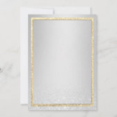 Luxury gold Silver Glitter gradiënt Sweet 16 Kaart (Achterkant)