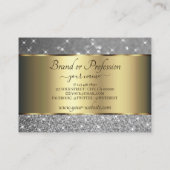 Luxury Gold Silver Glitter Stars Sparkle Jewels Visitekaartje (Achterkant)