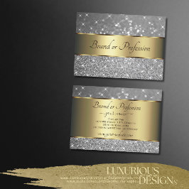 Luxury Gold Silver Glitter Stars Sparkle Jewels Visitekaartje