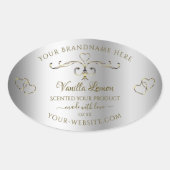 Luxury Gold  Silver Product Labels hart (Voorkant)